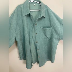 Green Corduroy Button Up from Dry Goods